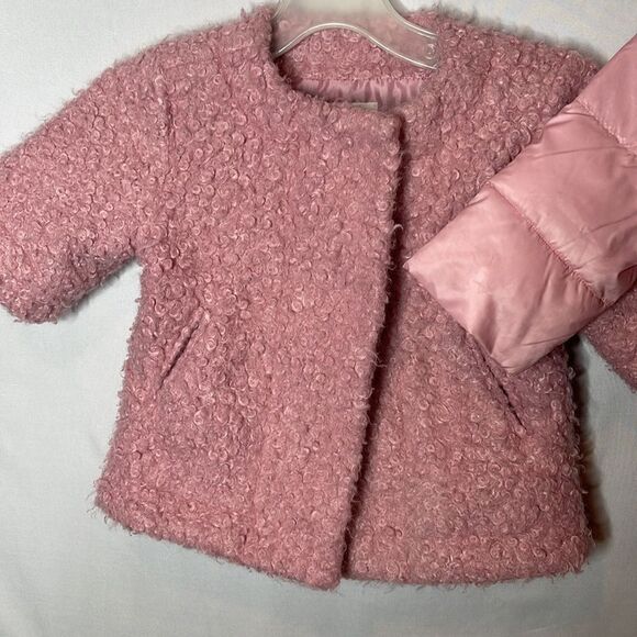 Habitual Kid Double Layer Pink Puff/Fuzzy Jacket. 24 Months. - Picture 3 of 14